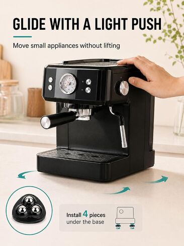 8 Pcs Appliance Caster - Appliance Slider, 360° Swivel Mini Ball Appliance Rollers for Kitchen Appliances, Sticky Universal Wheels for Air Fryer, Coffee Maker, Stand Mixer in Kuwait