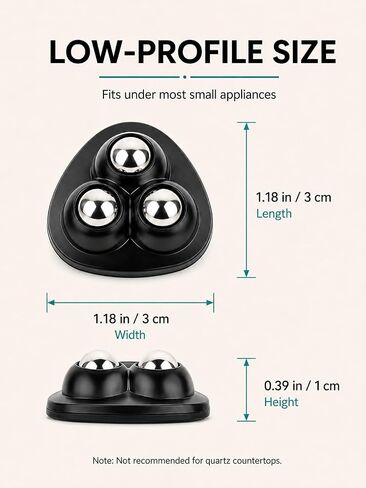 8 Pcs Appliance Caster - Appliance Slider, 360° Swivel Mini Ball Appliance Rollers for Kitchen Appliances, Sticky Universal Wheels for Air Fryer, Coffee Maker, Stand Mixer in Kuwait