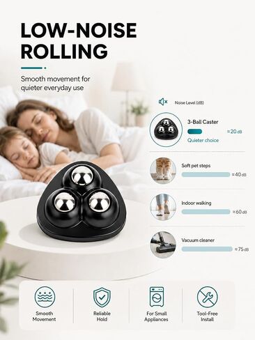 8 Pcs Appliance Caster - Appliance Slider, 360° Swivel Mini Ball Appliance Rollers for Kitchen Appliances, Sticky Universal Wheels for Air Fryer, Coffee Maker, Stand Mixer in Kuwait