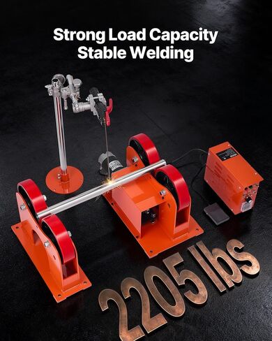 VEVOR Turning Rolls Linkage Roller, 2205 lbs Load Capacity, 2"-24" Diameter Adjustable, PU Rollers, Pipe Tank Turning Rolls Linkage Roller Rotary Welding Positioner, for Welding Equipment Support in Kuwait