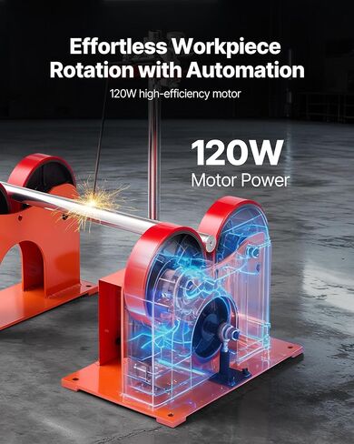 VEVOR Turning Rolls Linkage Roller, 2205 lbs Load Capacity, 2"-24" Diameter Adjustable, PU Rollers, Pipe Tank Turning Rolls Linkage Roller Rotary Welding Positioner, for Welding Equipment Support in Kuwait