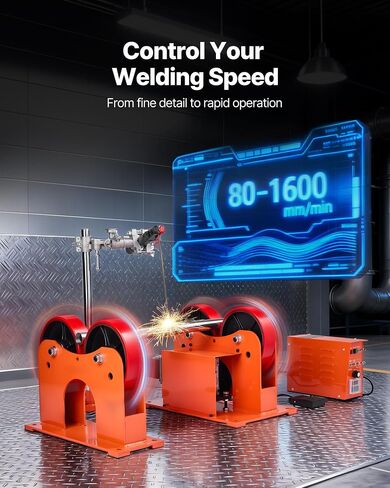VEVOR Turning Rolls Linkage Roller, 2205 lbs Load Capacity, 2"-24" Diameter Adjustable, PU Rollers, Pipe Tank Turning Rolls Linkage Roller Rotary Welding Positioner, for Welding Equipment Support in Kuwait