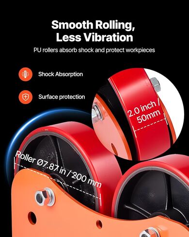 VEVOR Turning Rolls Linkage Roller, 2205 lbs Load Capacity, 2"-24" Diameter Adjustable, PU Rollers, Pipe Tank Turning Rolls Linkage Roller Rotary Welding Positioner, for Welding Equipment Support in Kuwait