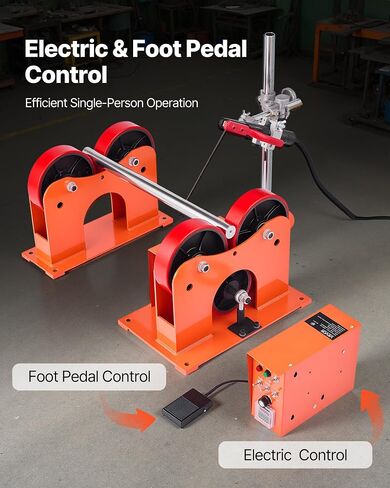 VEVOR Turning Rolls Linkage Roller, 2205 lbs Load Capacity, 2"-24" Diameter Adjustable, PU Rollers, Pipe Tank Turning Rolls Linkage Roller Rotary Welding Positioner, for Welding Equipment Support in Kuwait