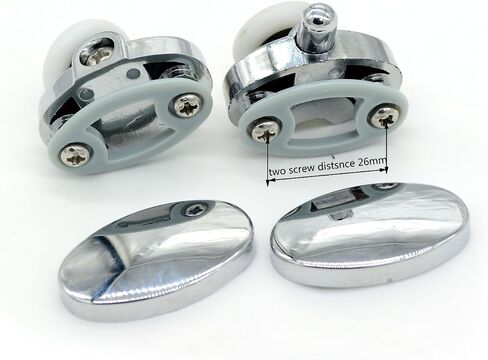 Set of 4 New Oval Singel Wheel Shower Door Rollers 23mm in Kuwait