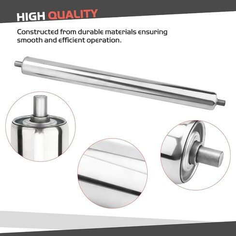 Stainless Steel Conveyor Roller, 1.5"Ø 16" Length Heavy Duty Gravity Conveyor Roller for Gravity Transmission Replacement Part, Roller Stands, Woodworking and Conveyors in Kuwait