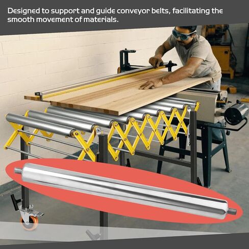 Stainless Steel Conveyor Roller, 1.5"Ø 16" Length Heavy Duty Gravity Conveyor Roller for Gravity Transmission Replacement Part, Roller Stands, Woodworking and Conveyors in Kuwait