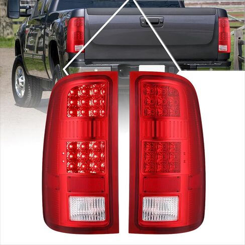 مجموعة مصابيح الفرامل LED الكاملة PM PERFORMOTOR متوافقة مع 07-14 GMC Sierra، غطاء أسود/عدسة شفافة in Kuwait