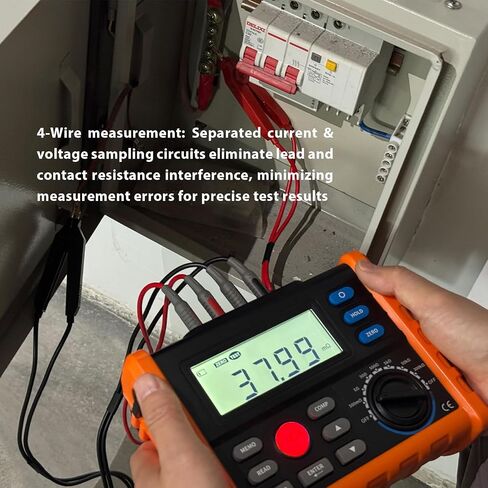 7‑Gear Digital DC Low Resistance Meter,Micro Ohm Meter, 4‑Wire Measurement Milliohmmeter,0.001mΩ~300kΩ,1 uΩ Resolution,LCD Display with Backlight and Data Storage in Kuwait