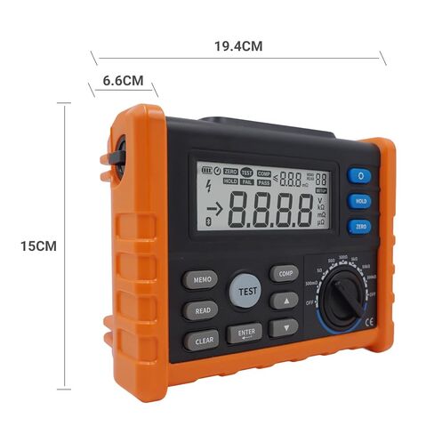 7‑Gear Digital DC Low Resistance Meter,Micro Ohm Meter, 4‑Wire Measurement Milliohmmeter,0.001mΩ~300kΩ,1 uΩ Resolution,LCD Display with Backlight and Data Storage in Kuwait