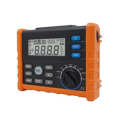7‑Gear Digital DC Low Resistance Meter,Micro Ohm Meter, 4‑Wire Measurement Milliohmmeter,0.001mΩ~300kΩ,1 uΩ Resolution,LCD Display with Backlight and Data Storage in Kuwait