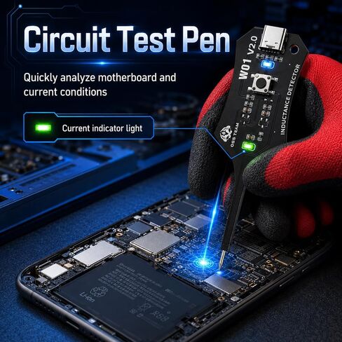 2 PCS Inductance Tester,Type-C Inductance Tester, High Precision Mainboard Coil Testing Tool,Quick Fault Detection for PCB Repair Electronic Troubleshooting Circuit Board Maintenance in Kuwait