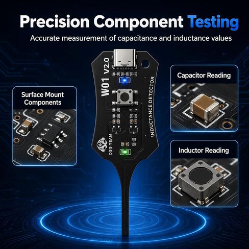 2 PCS Inductance Tester,Type-C Inductance Tester, High Precision Mainboard Coil Testing Tool,Quick Fault Detection for PCB Repair Electronic Troubleshooting Circuit Board Maintenance in Kuwait