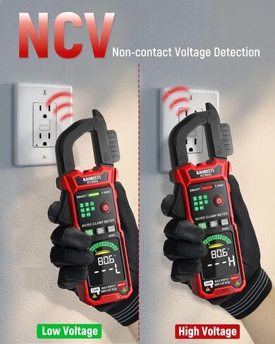KAIWEETS Smart Digital Clamp Meter, 2026 Intelligent Auto Ranging Multimeter 600A TRMS 6000 Counts, NCV, Inrush, Auto Measure AC DC Voltage/Current Continuity Temperature Resistance Capacitance Diode in Kuwait
