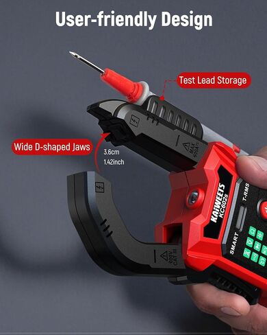 KAIWEETS Smart Digital Clamp Meter, 2026 Intelligent Auto Ranging Multimeter 600A TRMS 6000 Counts, NCV, Inrush, Auto Measure AC DC Voltage/Current Continuity Temperature Resistance Capacitance Diode in Kuwait