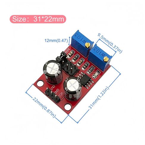8PCS NE555 Pulse Frequency Duty Cycle Adjustable Module Square Wave Rectangular Wave Signal Generator for Motor Drive in Kuwait