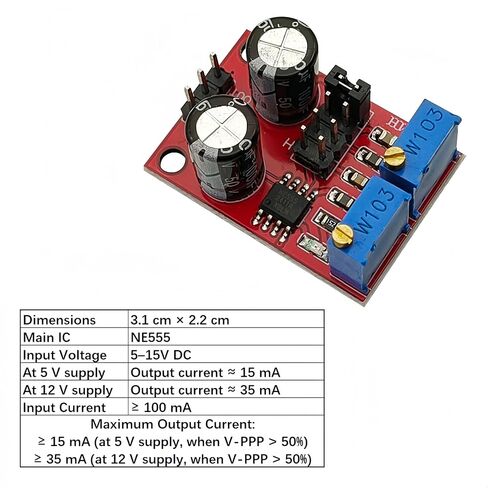 8PCS NE555 Pulse Frequency Duty Cycle Adjustable Module Square Wave Rectangular Wave Signal Generator for Motor Drive in Kuwait