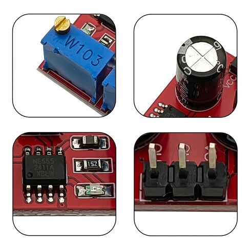8PCS NE555 Pulse Frequency Duty Cycle Adjustable Module Square Wave Rectangular Wave Signal Generator for Motor Drive in Kuwait