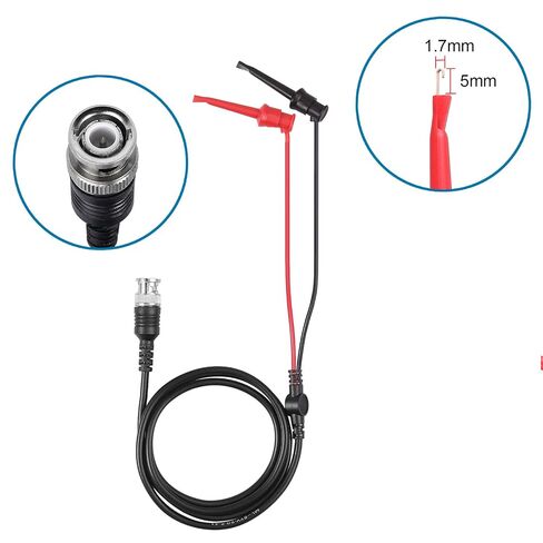 Proster 200Mhz Oscilloscope Probe Clip Scope Test BNC End Probe P2200 10X/1X Black with BNC to Mini Grabber in Kuwait