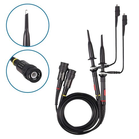 Proster 200Mhz Oscilloscope Probe Clip Scope Test BNC End Probe P2200 10X/1X Black with BNC to Mini Grabber in Kuwait