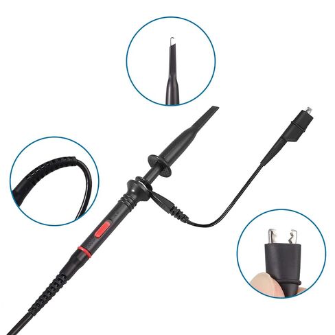 Proster 200Mhz Oscilloscope Probe Clip Scope Test BNC End Probe P2200 10X/1X Black with BNC to Mini Grabber in Kuwait