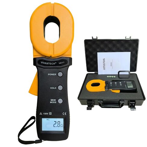 Professional Grade Clamp Ground Resistance Tester, Earth Ground Meter with Current Measurement, Data Storage, Alarm for Power Systems, Telecom and Industrial Use 0.01-500Ω in Kuwait