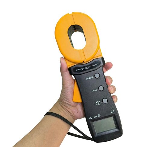 Professional Grade Clamp Ground Resistance Tester, Earth Ground Meter with Current Measurement, Data Storage, Alarm for Power Systems, Telecom and Industrial Use 0.01-500Ω in Kuwait