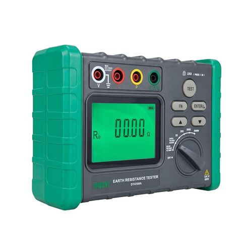Digital Ground Resistance Tester – Wire Earth Ground Rod Tester with Backlit LCD, Auto Test Functions, AC/DC Voltage Measurement, 0.03-2000Ω Soil Resistivity Meter for Electrical Maintenance in Kuwait