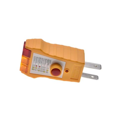ZOER Grounding Tester with GFCI, Outlet Circuit Tester for Grounding Products,Circuit Tester for Electrical Assessment, Receptacle Socket Tester for Proper Wiring (Yellow) in Kuwait