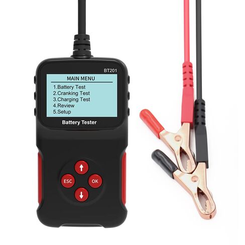 BT201 12V Car Battery Tester, 100-2000 CCA, Capacity, Charging & Cranking Analyzer for Truck, Boat, RV, Marine Vehicle, and More in Kuwait