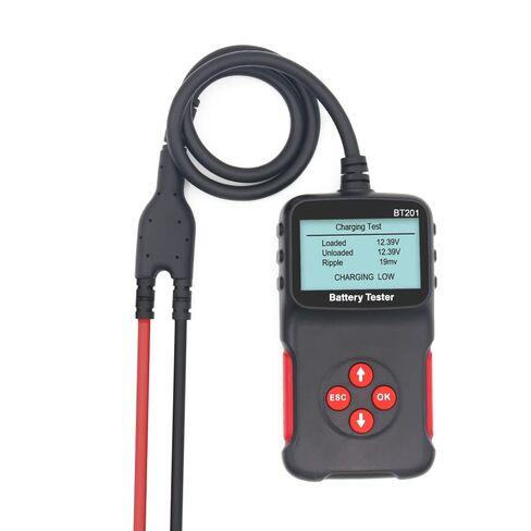 BT201 12V Car Battery Tester, 100-2000 CCA, Capacity, Charging & Cranking Analyzer for Truck, Boat, RV, Marine Vehicle, and More in Kuwait