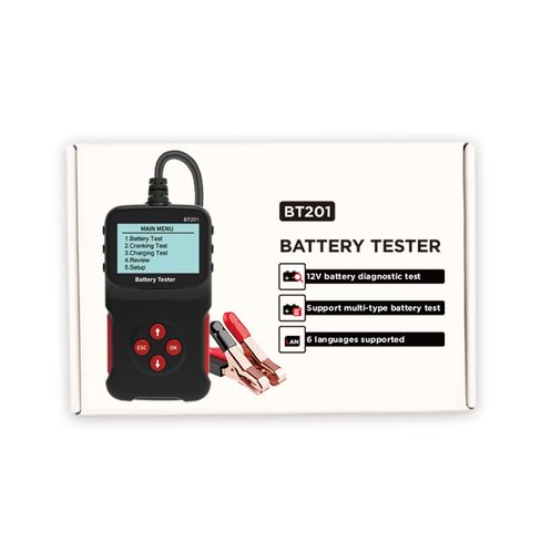 BT201 12V Car Battery Tester, 100-2000 CCA, Capacity, Charging & Cranking Analyzer for Truck, Boat, RV, Marine Vehicle, and More in Kuwait