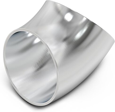 TAISHER 2PCS 304 Stainless Steel 2.25" OD 45 Degree Mandrel Bend Elbow - Thickness 16GA/.065"Wall, for Stair Handrail. in Kuwait