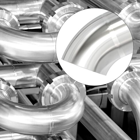 TAISHER 2PCS 304 Stainless Steel 2.25" OD 45 Degree Mandrel Bend Elbow - Thickness 16GA/.065"Wall, for Stair Handrail. in Kuwait