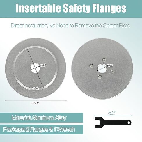Self-Tightening Safety Flange Airway Buffing & Polishing Wheels, Quick Centering Insertable Safety Flange Kit, Fits 5/8" -11 Thread Adapters and Airway Buffs with 3" Center Plates in Kuwait