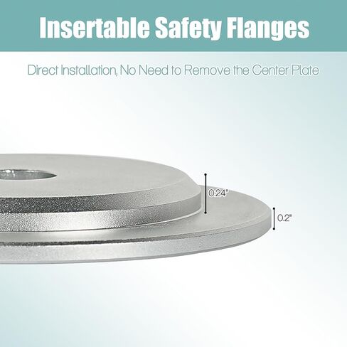 Self-Tightening Safety Flange Airway Buffing & Polishing Wheels, Quick Centering Insertable Safety Flange Kit, Fits 5/8" -11 Thread Adapters and Airway Buffs with 3" Center Plates in Kuwait