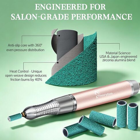 Maryton 500Pcs Mini Sanding Bands for Nail Drill, Coarse 100 Grit Small Sanding Band Bulk for Professional Salons Manicure and Pedicure in Kuwait