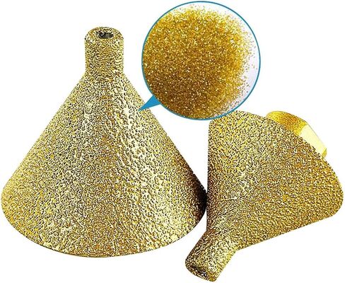 Generic 2 Pieces Chamfer Bits Diamond Beveling Hole Grinding Cone Bit Countersink Emery Material Suitable for Porcelain Granite Marble Tile in Kuwait