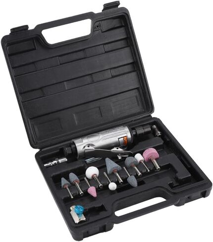 16Pcs Air Die Grinder Kit, Pneumatic Grinding Tool Polishing Engraving, 1/4inch, 1/8inch Chuck, Lightweight Aluminum Alloy, Ergonomic Design, for Most Grinding and Polishing Needs in Kuwait