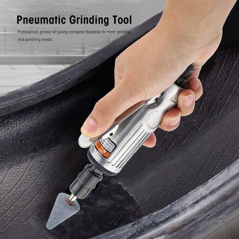 16Pcs Air Die Grinder Kit, Pneumatic Grinding Tool Polishing Engraving, 1/4inch, 1/8inch Chuck, Lightweight Aluminum Alloy, Ergonomic Design, for Most Grinding and Polishing Needs in Kuwait