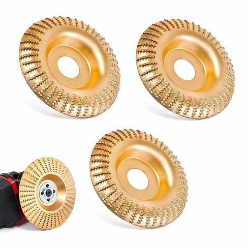 Upgrade Heavy Duty Tungsten Carbide Wheel, 2026 New Angle Grinder Polishing Pad Tungsten Carbide Sanding Discs, Wood Carving Discs for 4" & 4-1/2" Grinders Cutting Shaping Sanding (3*Flat Surface) in Kuwait