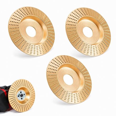 Upgrade Heavy Duty Tungsten Carbide Wheel, 2026 New Angle Grinder Polishing Pad Tungsten Carbide Sanding Discs, Wood Carving Discs for 4" & 4-1/2" Grinders Cutting Shaping Sanding (3*Flat Surface) in Kuwait