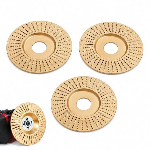 Upgrade Heavy Duty Tungsten Carbide Wheel, 2026 New Angle Grinder Polishing Pad Tungsten Carbide Sanding Discs, Wood Carving Discs for 4" & 4-1/2" Grinders Cutting Shaping Sanding (3*Flat Surface) in Kuwait
