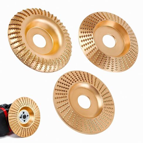 Upgrade Heavy Duty Tungsten Carbide Wheel, 2026 New Angle Grinder Polishing Pad Tungsten Carbide Sanding Discs, Wood Carving Discs for 4" & 4-1/2" Grinders Cutting Shaping Sanding (3*Flat Surface) in Kuwait
