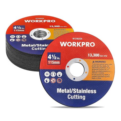 عجلات قطع WORKPRO مكونة من 20 قطعة، عجلة قطع معدنية من الفولاذ المقاوم للصدأ مقاس 4-1/2 × 7/8 بوصة، قرص قطع معدني رفيع لطاحونة الزوايا in Kuwait