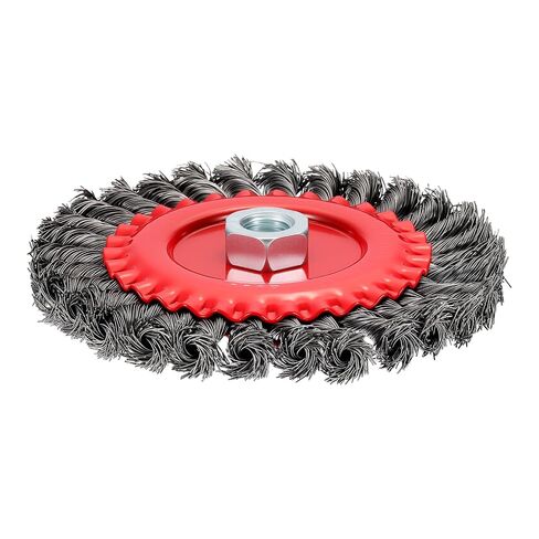 Wire Brush for Angle Grinder (4"/100mm) 2Pack, Knot Steel Wire 0.02" (Carbon Steel) Wire Wheels with 5/8 Inch -11 Threaded Arbor - for Rust, Cleaning, Deburring on Cast Iron in Kuwait