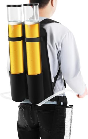 Portable Beer & Drink Dispenser, Dual Tank Backpack Dispenser with 3L+3L Dual Barrel & Hand Pressure Pump for Party, Club, Bar, Outdoor Events in Saudi Arabia