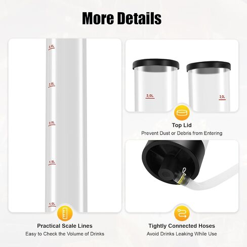 Portable Beer & Drink Dispenser, Dual Tank Backpack Dispenser with 3L+3L Dual Barrel & Hand Pressure Pump for Party, Club, Bar, Outdoor Events in Saudi Arabia
