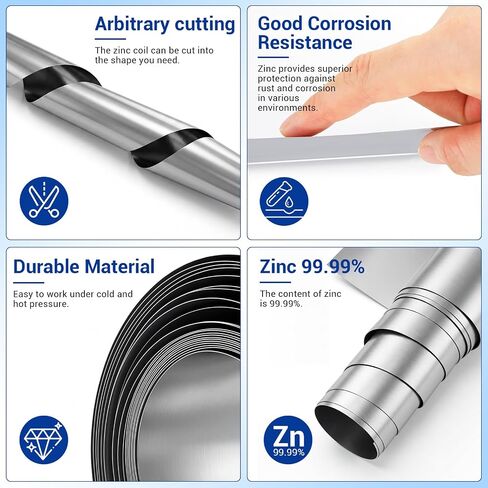 99.99% High Purity Zinc Sheet Zinc Metal Strip for School Scientific Experiment Anode 0.1x100x2000mm in Saudi Arabia
