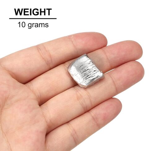 PATIKIL 10 Grams Weight Indium Metal Chunks, 99.995% High Purity Indium Block with Storage Case for Teacher Science Lover Collection Research Purposes in Kuwait
